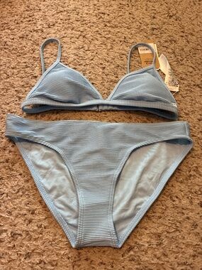 Billabong tanlines lowrider bikini (top is large, bottom is xl), nwt